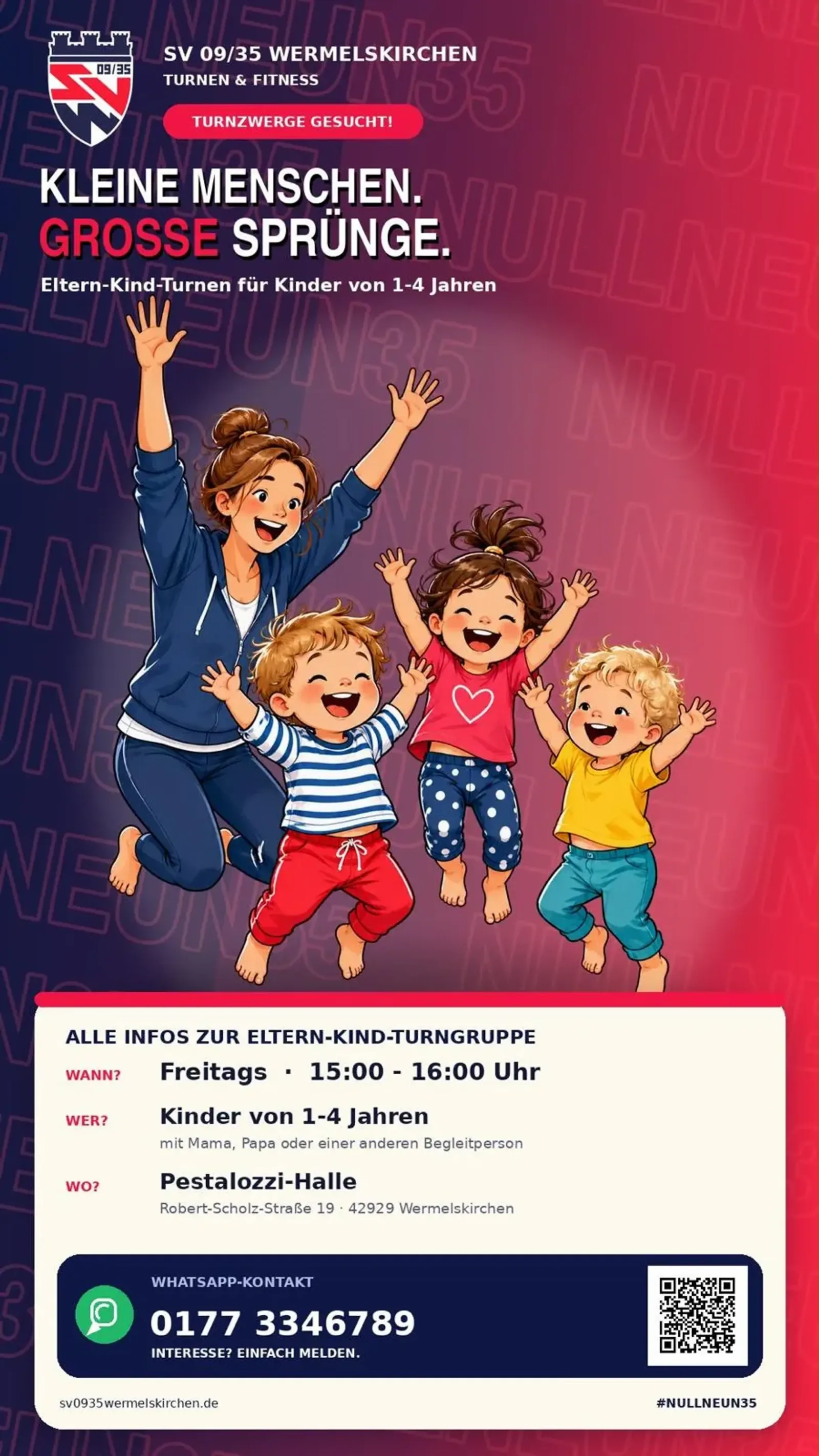 Turnzwerge gesucht – gemeinsam hüpfen, spielen und entdecken